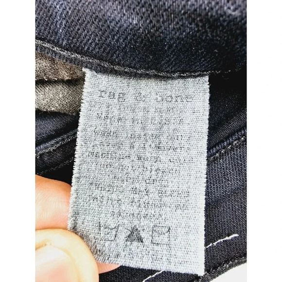 Rag & Bone Size 24X28 Women Black High Rise Skinny Embroidered Pocket Logo Jeans - Picture 14 of 16